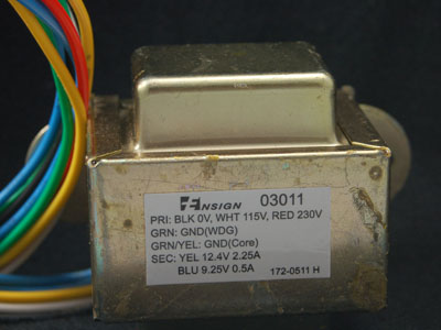 6560-274, Sundance Spas Power Transformer, 240 VAC - 12 VAC, (w/o plug, For 600/750/800/850/Portofino/Sweetwater/Del Sol System boards)